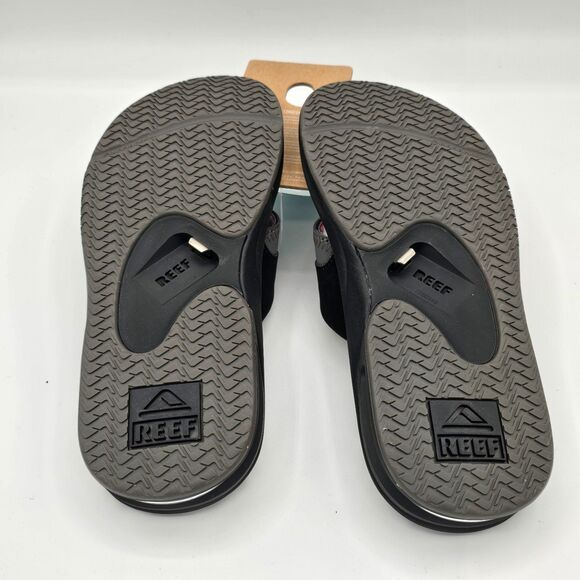 REEF “Fanning” Women’s Flip-Flop Sandal & Sole Bottle Opener (Black/Pink) - Sz 7 - Picture 4 of 9